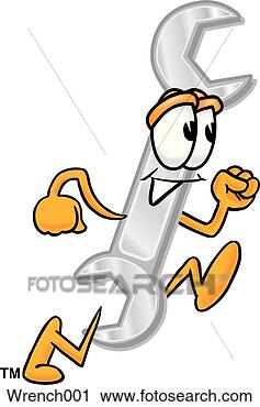 Clipart - wrench running. 
fotosearch - search 
clipart, illustration, 
drawings and vector 
eps graphics images