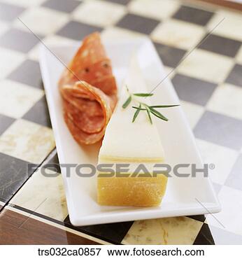 Picture - dairy products, 
food, cheese, 
ham, plate, closeup. 
fotosearch - search 
stock photos, 
pictures, images, 
and photo clipart