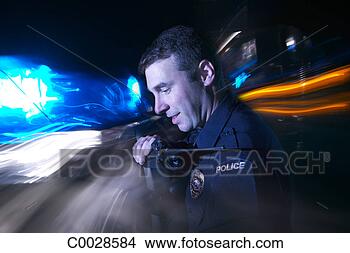 Stock Photo - composite an officer 
speaking on his 
two-way radio 
with streaked. 
fotosearch - search 
stock photos, 
pictures, images, 
and photo clipart
