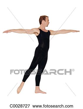 Picture - side view of a 
male ballet dancer 
doing a tendu 
to the rear with 
his. fotosearch 
- search stock 
photos, pictures, 
images, and photo 
clipart