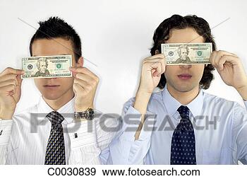Stock Photograph - portrait of two 
businessmen holding 
twenty dollar 
bills in front 
of. fotosearch 
- search stock 
photos, pictures, 
images, and photo 
clipart