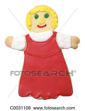 Stock Photo - still life of 
a decorated gingerbread 
woman christmas 
cookie in a red. 
fotosearch - search 
stock photos, 
pictures, images, 
and photo clipart