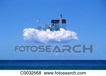 Stock Photo - composite of the 
german castle 
neuschwanstein 
floating on a 
cloud in. fotosearch 
- search stock 
photos, pictures, 
images, and photo 
clipart