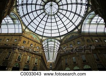 Stock Photo - looking up to 
the glass domed 
windows and arches 
of the galleria. 
fotosearch - search 
stock photos, 
pictures, images, 
and photo clipart