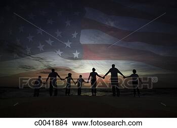 Stock Photo - silhouette of 
family on beach. 
fotosearch - search 
stock photos, 
pictures, images, 
and photo clipart