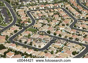 Stock Photography - aerial view of 
suburbia in paradise, 
nevada. fotosearch 
- search stock 
photos, pictures, 
images, and photo 
clipart
