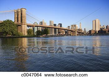 Stock Photo - brooklyn bridge 
with the nyc skyline. 
fotosearch - search 
stock photos, 
pictures, images, 
and photo clipart