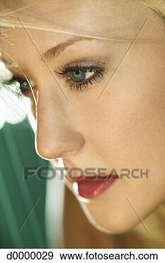 Stock Photograph - face of blonde 
female model. 
fotosearch - search 
stock photos, 
pictures, images, 
and photo clipart