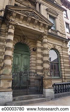 Stock Photography - brownstone house. 
fotosearch - search 
stock photos, 
pictures, images, 
and photo clipart