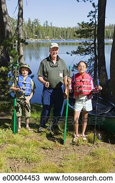 Stock Photo - grandfather and 
grandchildren 
at lake. fotosearch 
- search stock 
photos, pictures, 
images, and photo 
clipart