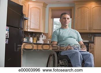 Stock Photo - man in wheelchair. 
fotosearch - search 
stock photos, 
pictures, images, 
and photo clipart