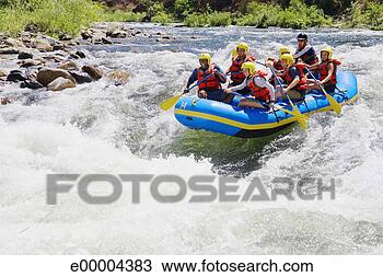 Stock Photo - whitewater rafters. 
fotosearch - search 
stock photos, 
pictures, images, 
and photo clipart