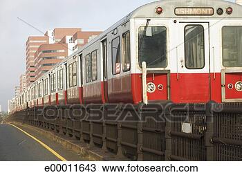 Stock Photo - red line rapid 
transit train, 
boston, massachusetts. 
fotosearch - search 
stock photos, 
pictures, images, 
and photo clipart