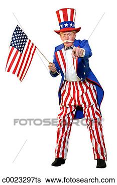 Stock Photo - silhouetted portrait 
of uncle sam waving 
an american flag 
and. fotosearch 
- search stock 
photos, pictures, 
images, and photo 
clipart