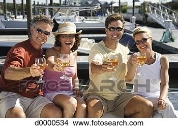 Stock Photo - couples with wine. 
fotosearch - search 
stock photos, 
pictures, images, 
and photo clipart