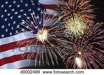 Stock Photograph - fireworks and 
american flag. 
fotosearch - search 
stock photos, 
pictures, images, 
and photo clipart