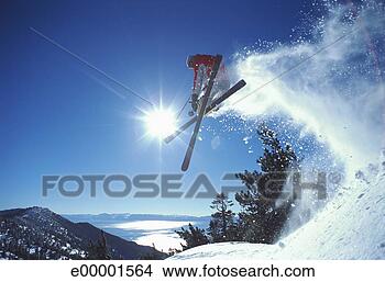 Stock Photo - skier jumping. 
fotosearch - search 
stock photos, 
pictures, images, 
and photo clipart