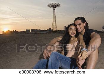 Stock Photo - couple on beach, 
coney island, 
brooklyn, new 
york city. fotosearch 
- search stock 
photos, pictures, 
images, and photo 
clipart
