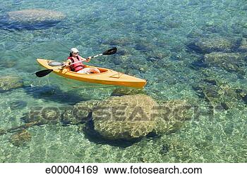 Stock Photograph - person kayaking. 
fotosearch - search 
stock photos, 
pictures, images, 
and photo clipart
