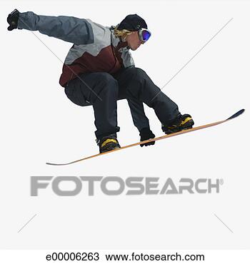 Banco de Imagem - homem,  snowboarding. 
fotosearch - busca 
de fotos, imagens 
e clipart