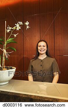 Stock Photo - woman at counter. 
fotosearch - search 
stock photos, 
pictures, images, 
and photo clipart