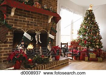 Foto - sala,  decorado, 
 natal. fotosearch 
- busca de fotos, 
imagens e clipart