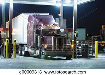 Stock Photo - semi-truck at 
gas station. fotosearch 
- search stock 
photos, pictures, 
images, and photo 
clipart