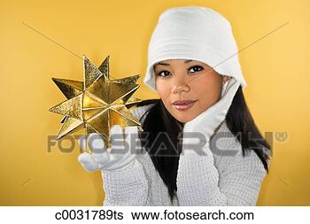 Banco de Imagem - mulher,  estrela. 
fotosearch - busca 
de fotos, imagens 
e clipart