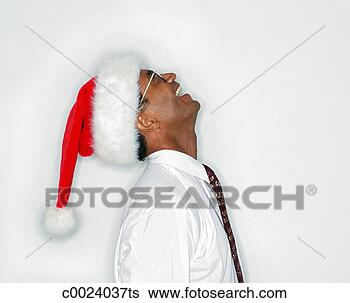 Banco de Imagem - rir,  desgastar, 
 santa,  claus, 
 chapéu. fotosearch 
- busca de fotos, 
imagens e clipart