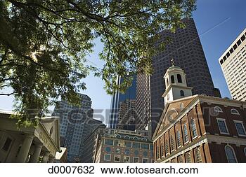 Banco de Imagem - centro cidade, 
 boston,  escritório, 
 edifícios. fotosearch 
- busca de fotos, 
imagens e clipart