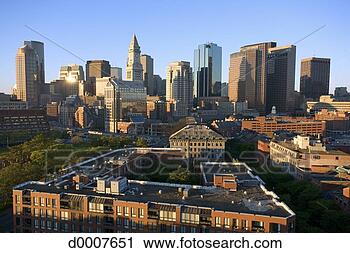 Arquivo de Fotografia - centro cidade, 
 boston,  skyline. 
fotosearch - busca 
de fotos, imagens 
e clipart