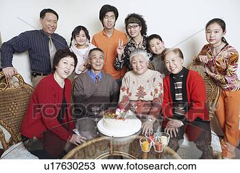 Stock Photo - portrait of a 
family at a birthday 
party. fotosearch 
- search stock 
photos, pictures, 
images, and photo 
clipart