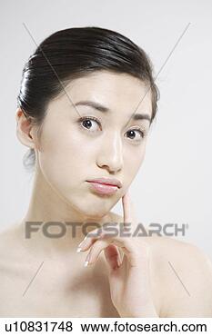 Banco de Imagem - fim,  cima,  jovem, 
 mulher. fotosearch 
- busca de fotos, 
imagens e clipart