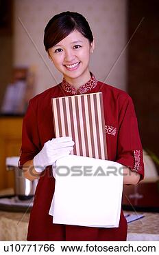 种类一应俱全的图库 - 年轻, 女服务员, 藏品, th