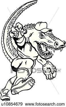 Clip Art - ilustração,  lineart, 
 animal,  gatorball, 
 gator,  jacaré, 
 basebol. fotosearch 
- busca de ilustrações 
clipeart e desenhos