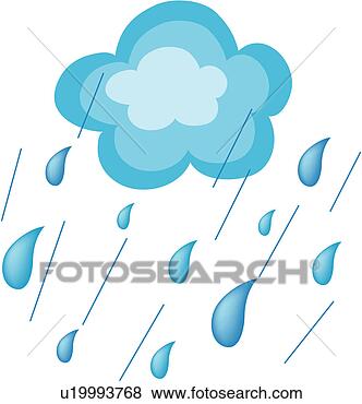 Clip Art - naturel,  phnomne,  eau,  pleuvoir,  gouttes pluie,  pluie,  douche. fotosearch - recherchez des cliparts, des illustrations, des dessins et des images vectorises au format eps