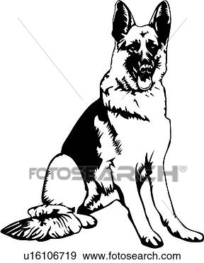 german shepherd clip art