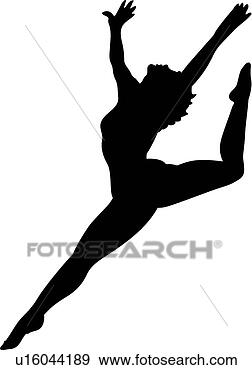 Clip Art - dancer silhouette. 
fotosearch - search 
clipart, illustration, 
drawings and vector 
eps graphics images