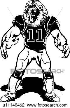 Clipart - football lion. 
fotosearch - search 
clipart, illustration, 
drawings and vector 
eps graphics images