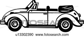 Clipart - vw bug convertible. 
fotosearch - search 
clipart, illustration, 
drawings and vector 
eps graphics images