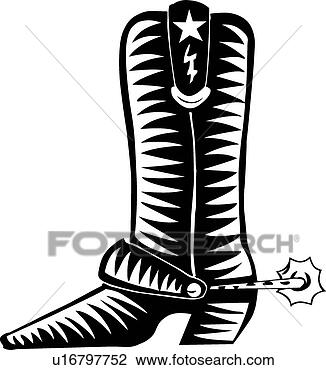 Clipart - cowboy boot. fotosearch 
- search clipart, 
illustration, 
drawings and vector 
eps graphics images