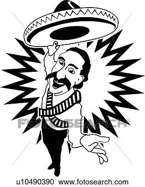 Clipart - mexican rancher. 
fotosearch - search 
clipart, illustration, 
drawings and vector 
eps graphics images