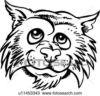 Clipart - wildcat casual 
head. fotosearch 
- search clipart, 
illustration, 
drawings and vector 
eps graphics images