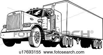 peterbilt truck drawings