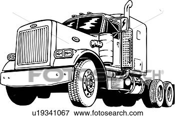 peterbilt truck drawings