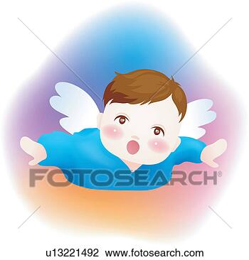 Clipart - angel costume, 
baby, angel, flying, 
wing, infant. 
fotosearch - search 
clipart, illustration, 
drawings and vector 
eps graphics images