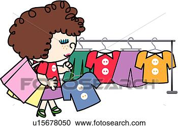 Clipart - freckle, hanger, 
shopping bag, 
holding, clothing 
shop, clothes 
rack. fotosearch 
- search clipart, 
illustration, 
drawings and vector 
eps graphics images