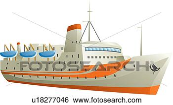 Clip Art - ferry,  traveling, 
 ship,  passenger 
ship,  passengership, 
 cruise. fotosearch 
- search clipart, 
illustration, 
drawings and vector 
eps graphics images