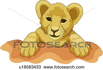 Clipart - lion, animal, 
land animal, mammal, 
vertebrate, wild 
animal, baby lion. 
fotosearch - search 
clipart, illustration, 
drawings and vector 
eps graphics images
