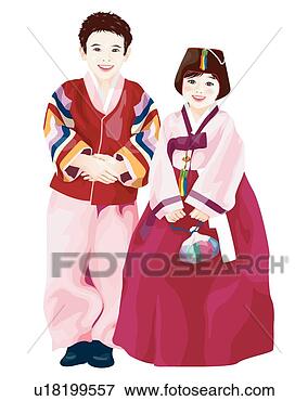 Clip Art - traditional korean 
clothes,  new 
year,  chinese 
new year,  new 
years. fotosearch 
- search clipart, 
illustration, 
drawings and vector 
eps graphics images